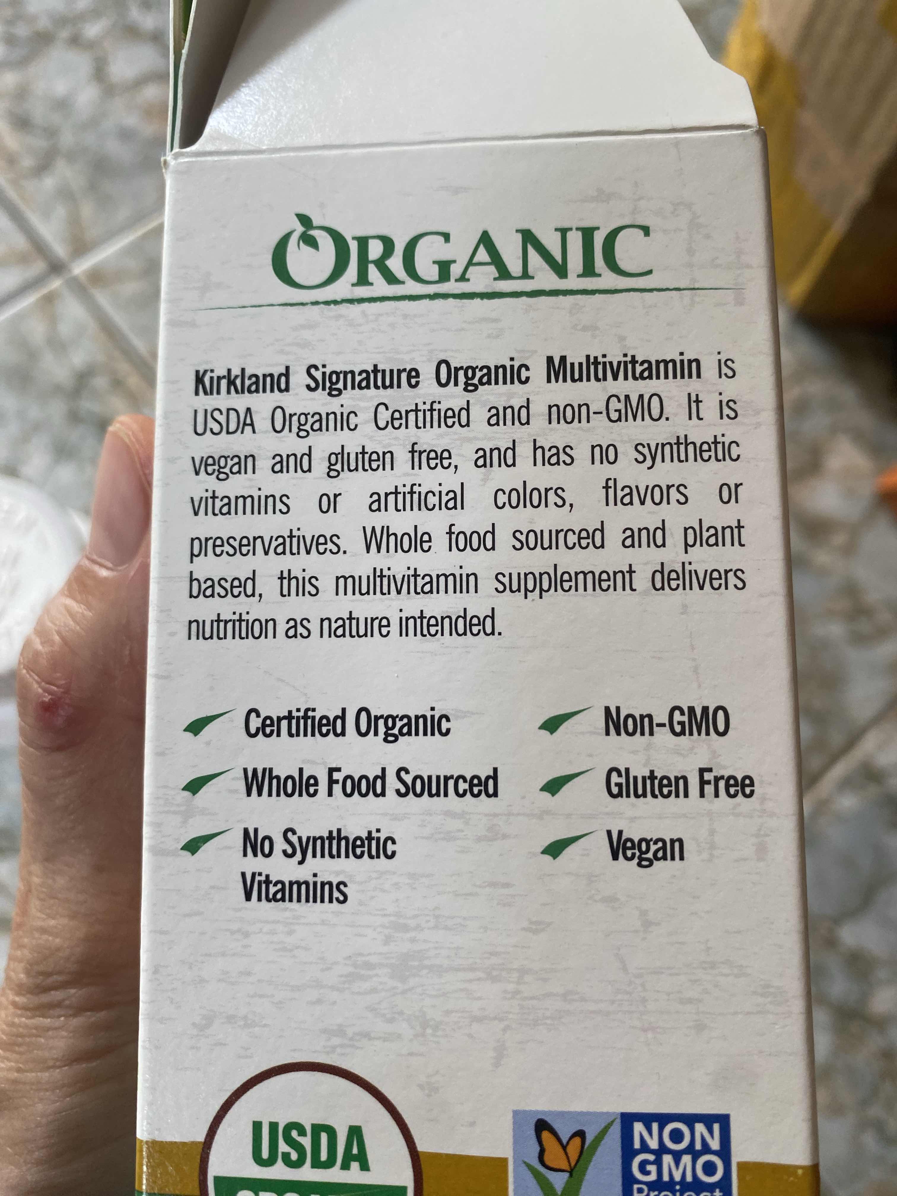 Viên uống vitamin tổng hợp hữu cơ Kirkland Organic Multivitamin 80 viên chính hãng Mỹ