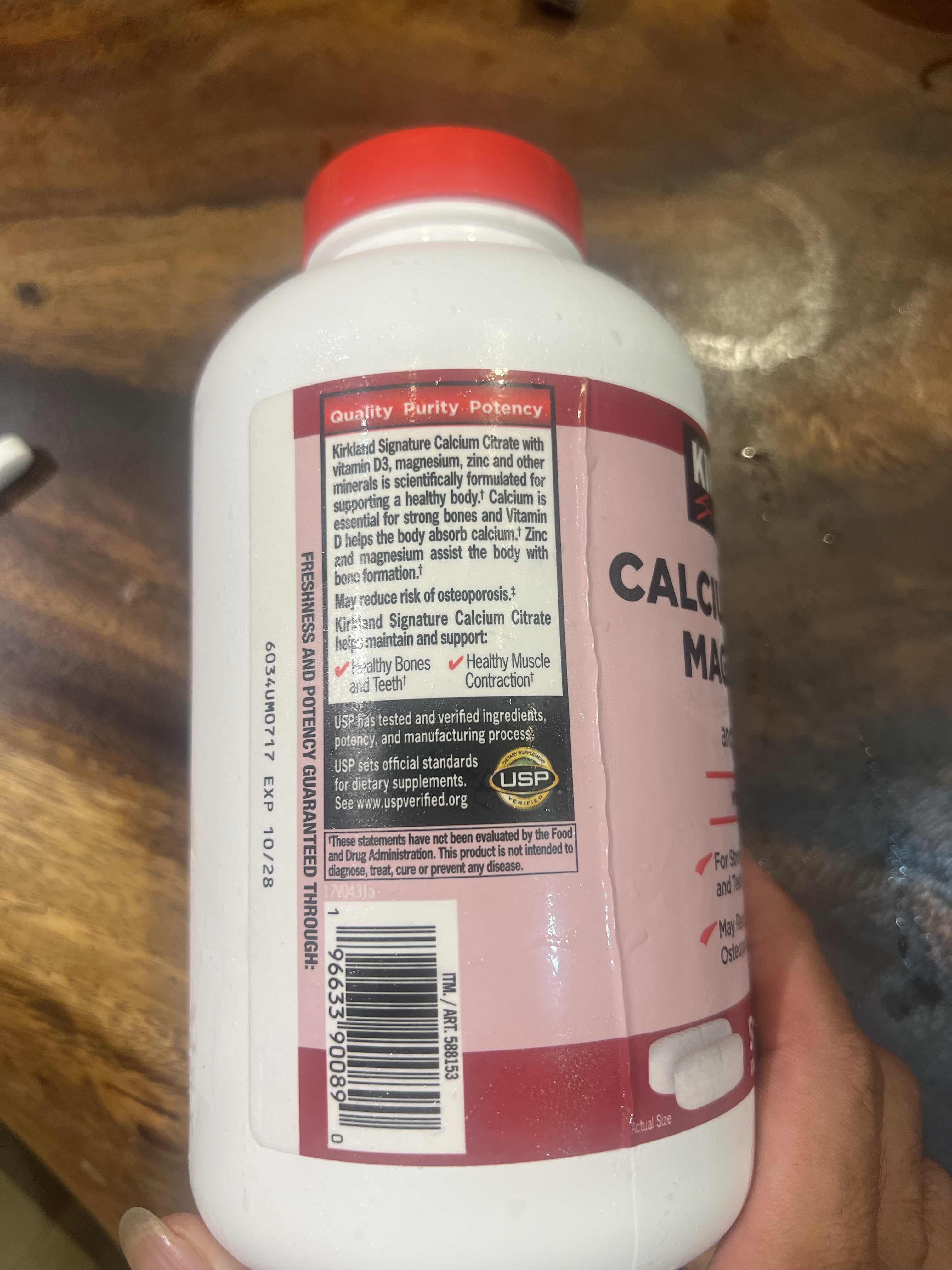Viên uống Calcium Citrate hỗ trợ xương chắc khỏe - Vitamin D, Magnesium & Zinc - 500 viên bổ sung canxi, ngăn loãng xương