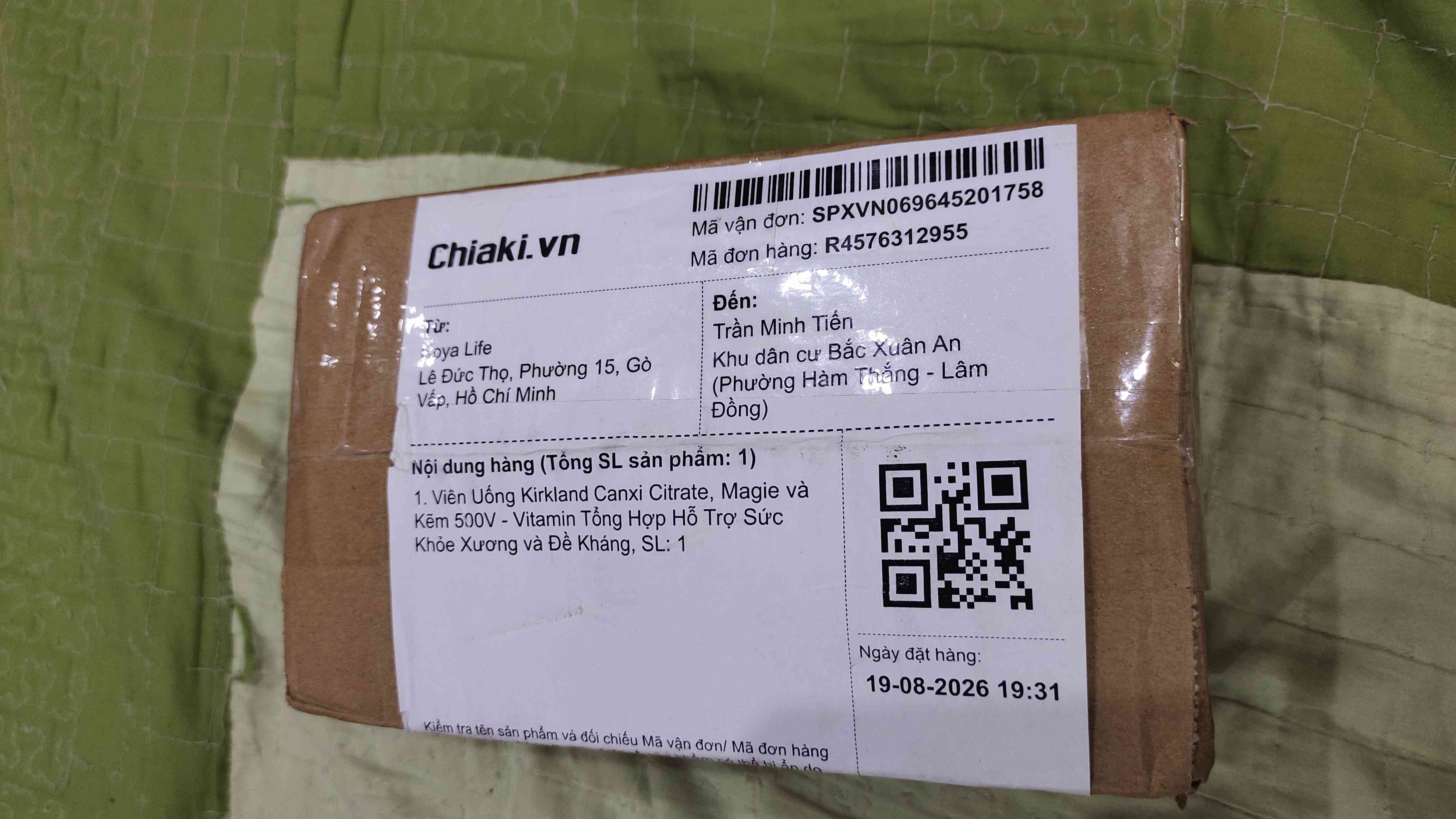 Viên Uống Kirkland Canxi Citrate, Magie và Kẽm 500V - Vitamin Tổng Hợp Hỗ Trợ Sức Khỏe Xương và Đề Kháng