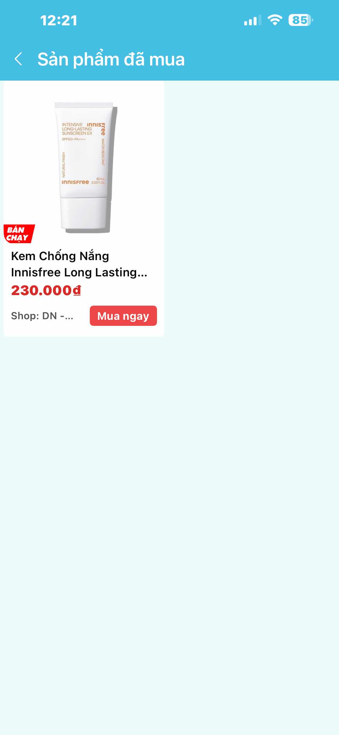 Kem Chống Nắng Innisfree Long Lasting SPF50+ Dành Cho Da Dầu Nk chính hãng