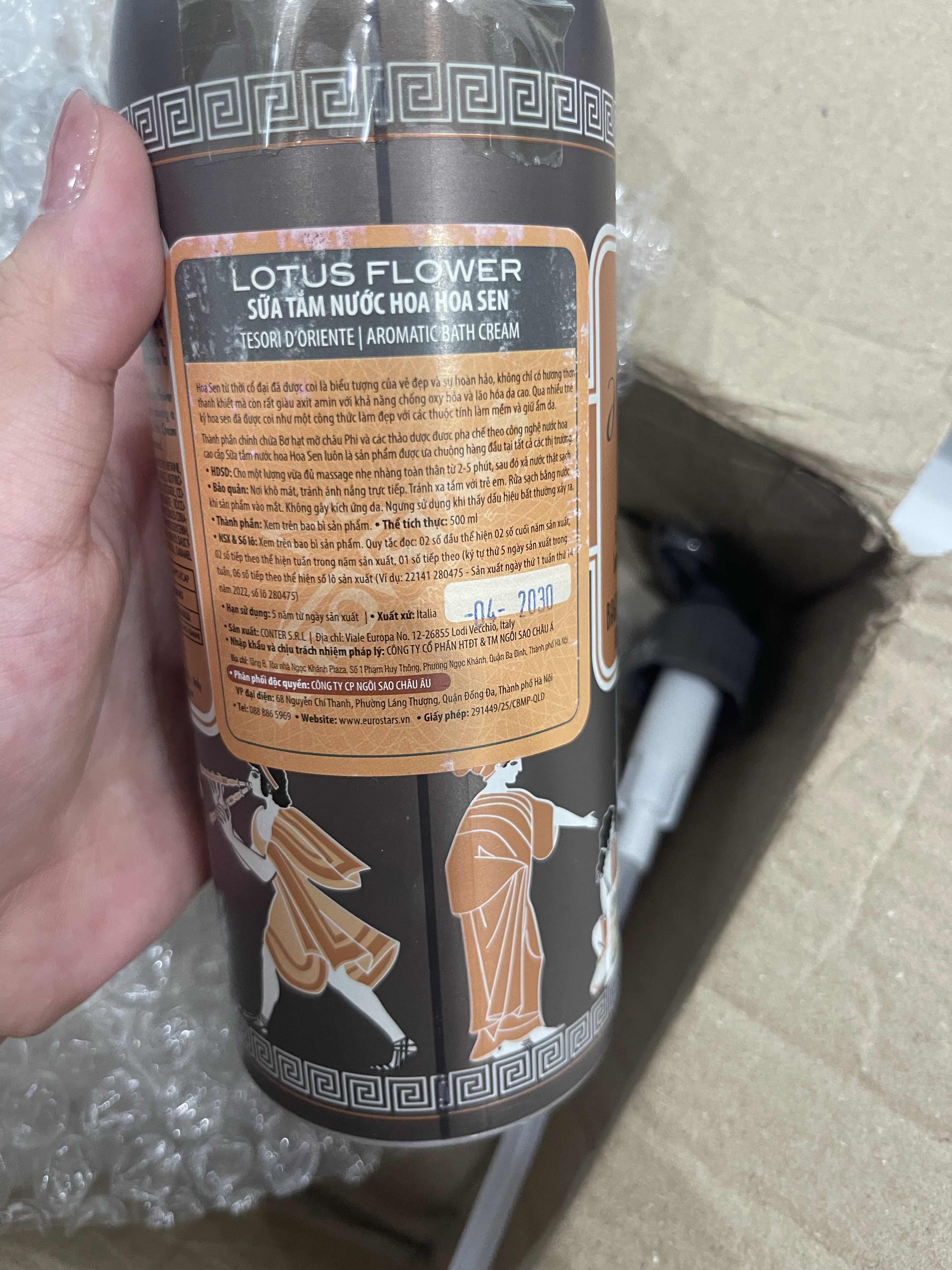 Sữa Tắm Nước Hoa Ý Tesori d'Oriente 500ml - Dưỡng Da, Hương Thơm Độc Đáo, Chăm Sóc Toàn Diện cho Cơ Thể
