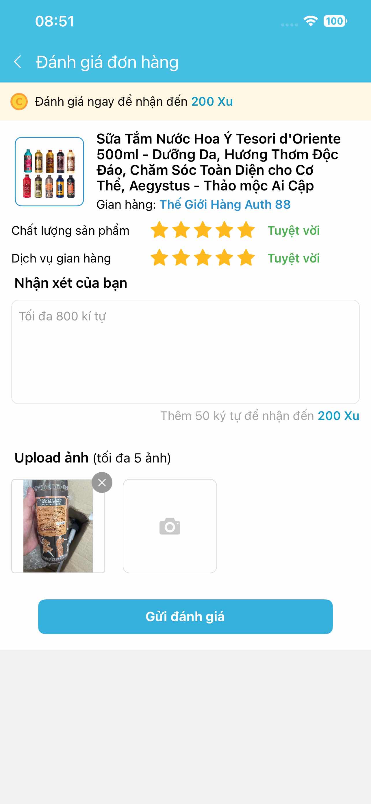 Sữa Tắm Nước Hoa Ý Tesori d'Oriente 500ml - Dưỡng Da, Hương Thơm Độc Đáo, Chăm Sóc Toàn Diện cho Cơ Thể
