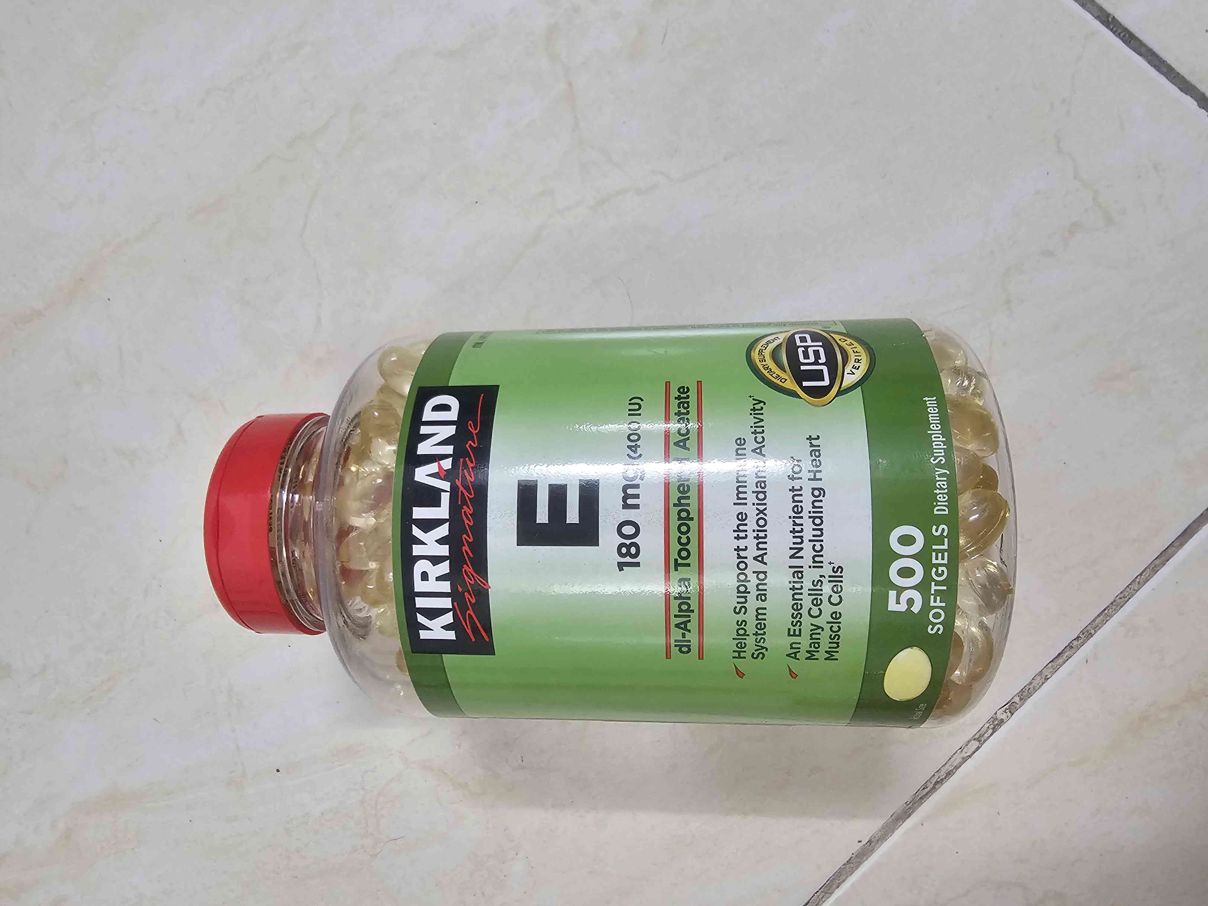 Viên uống Vitamin E Kirkland Signature 400IU Mỹ - Hỗ trợ làm đẹp da, giảm nếp nhăn, 500 viên chống lão hóa