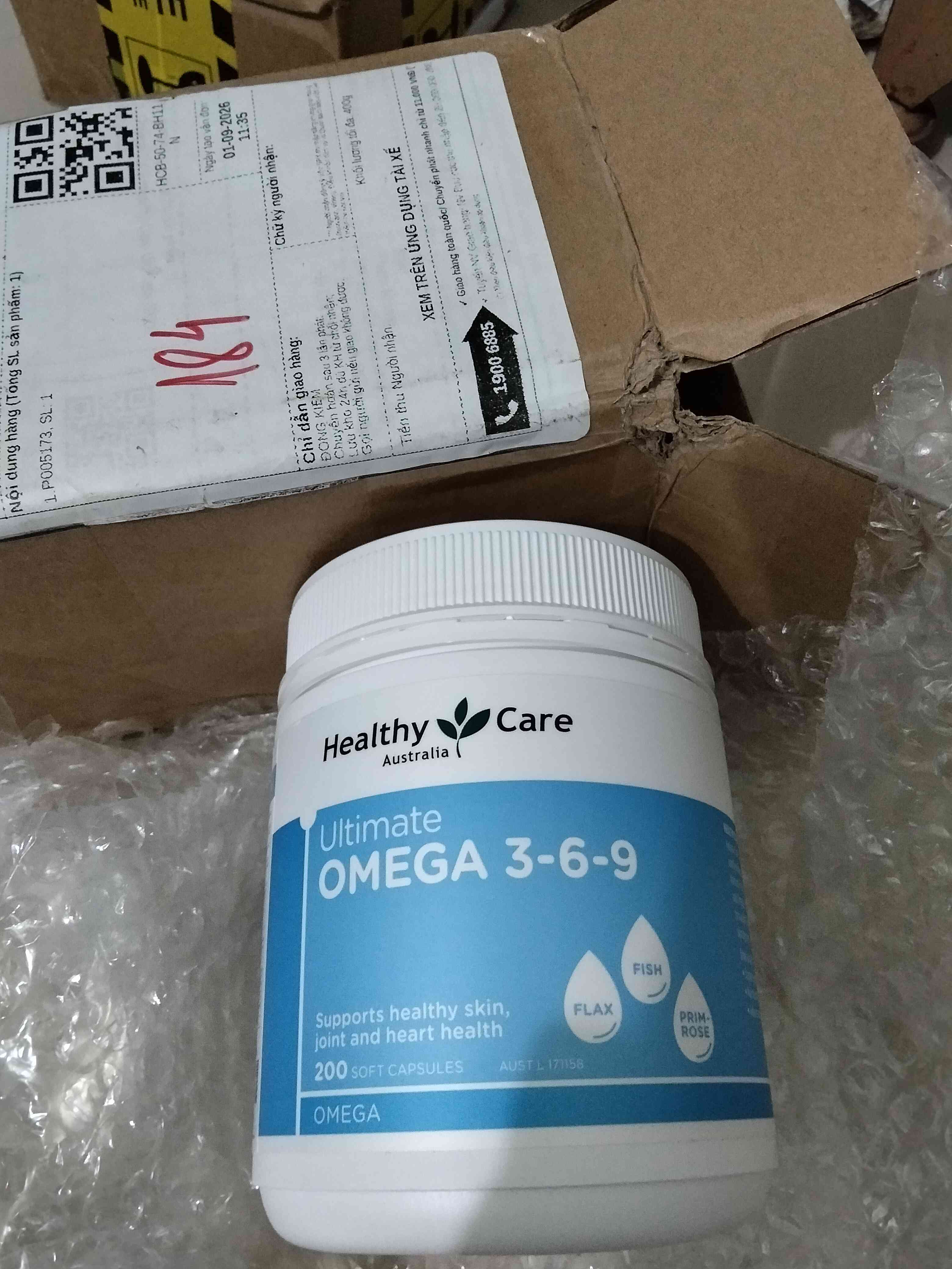 (Hàng Chính Hãng- Đủ VAT) Viên Uống Omega 3-6-9 Healthy Care Ultimate Hộp 200 Viên - Hỗ Trợ Tim Mạch, Sức Khỏe Xương Khớp và Làm Đẹp Da