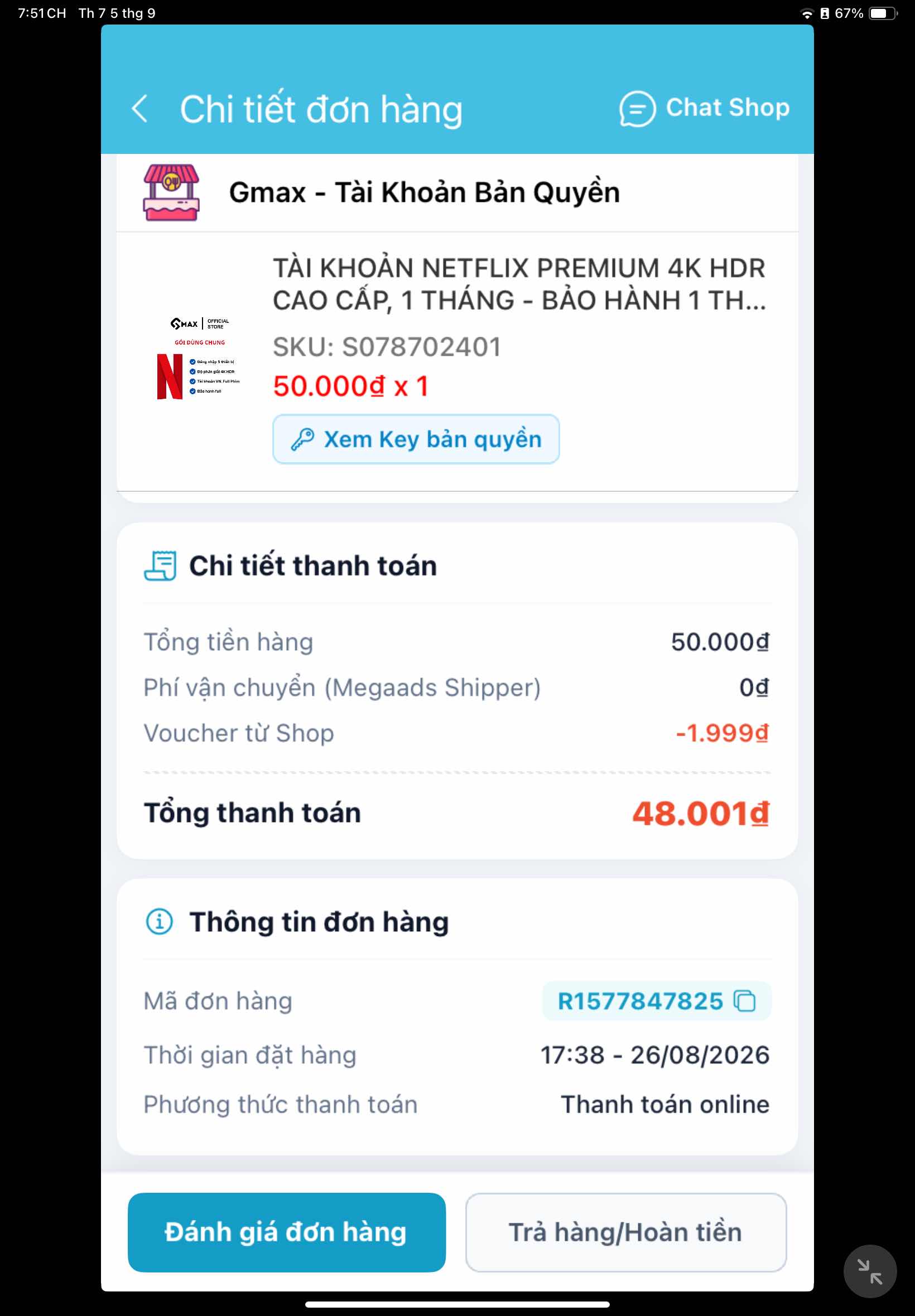 TÀI KHOẢN NETFLIX PREMIUM 4K HDR CAO CẤP