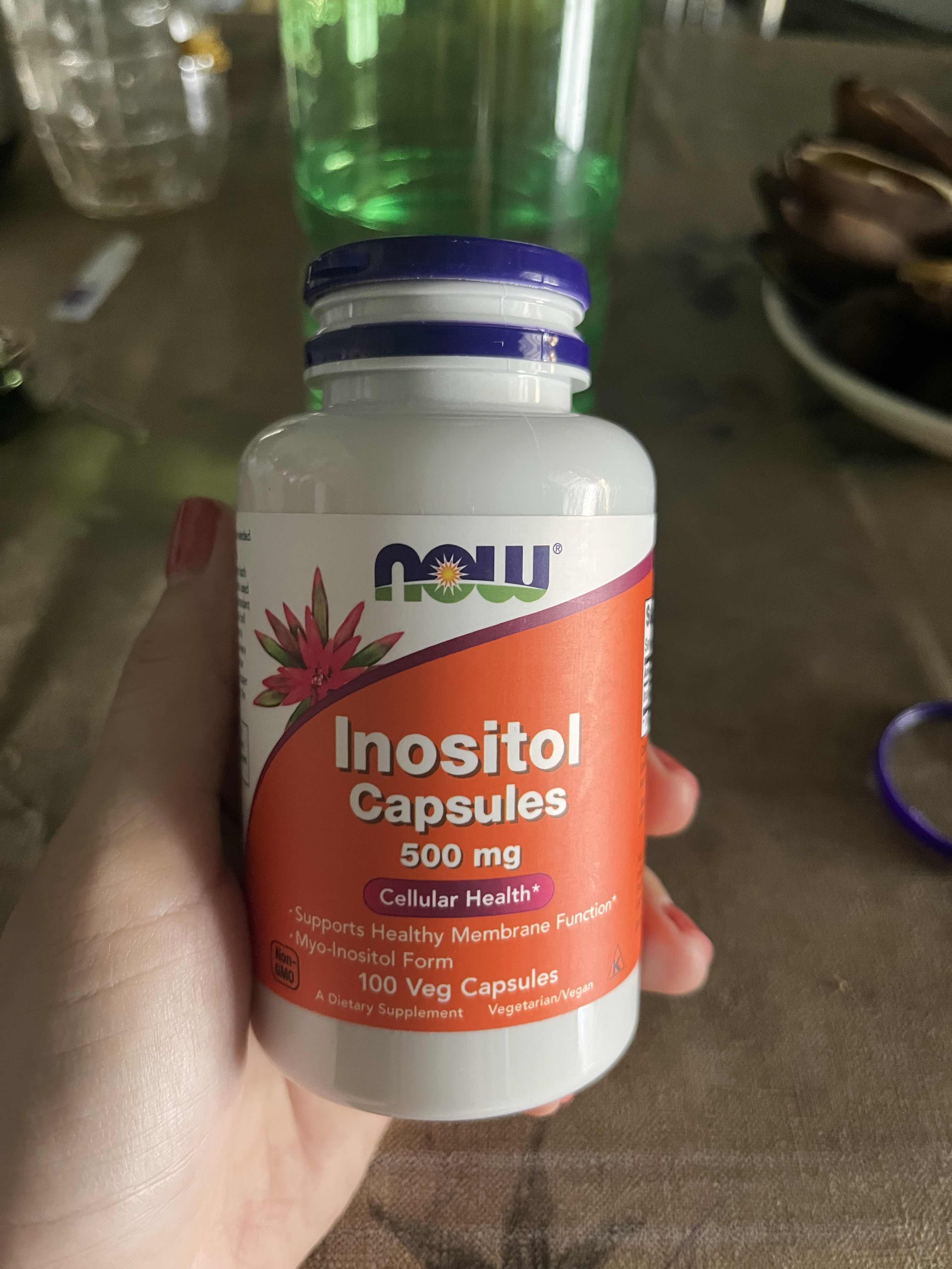 Viên nang NOW Inositol 500mg 100 viên - Hỗ trợ sức khỏe thần kinh & cân bằng nội tiết, hàng Mỹ chất lượng cao