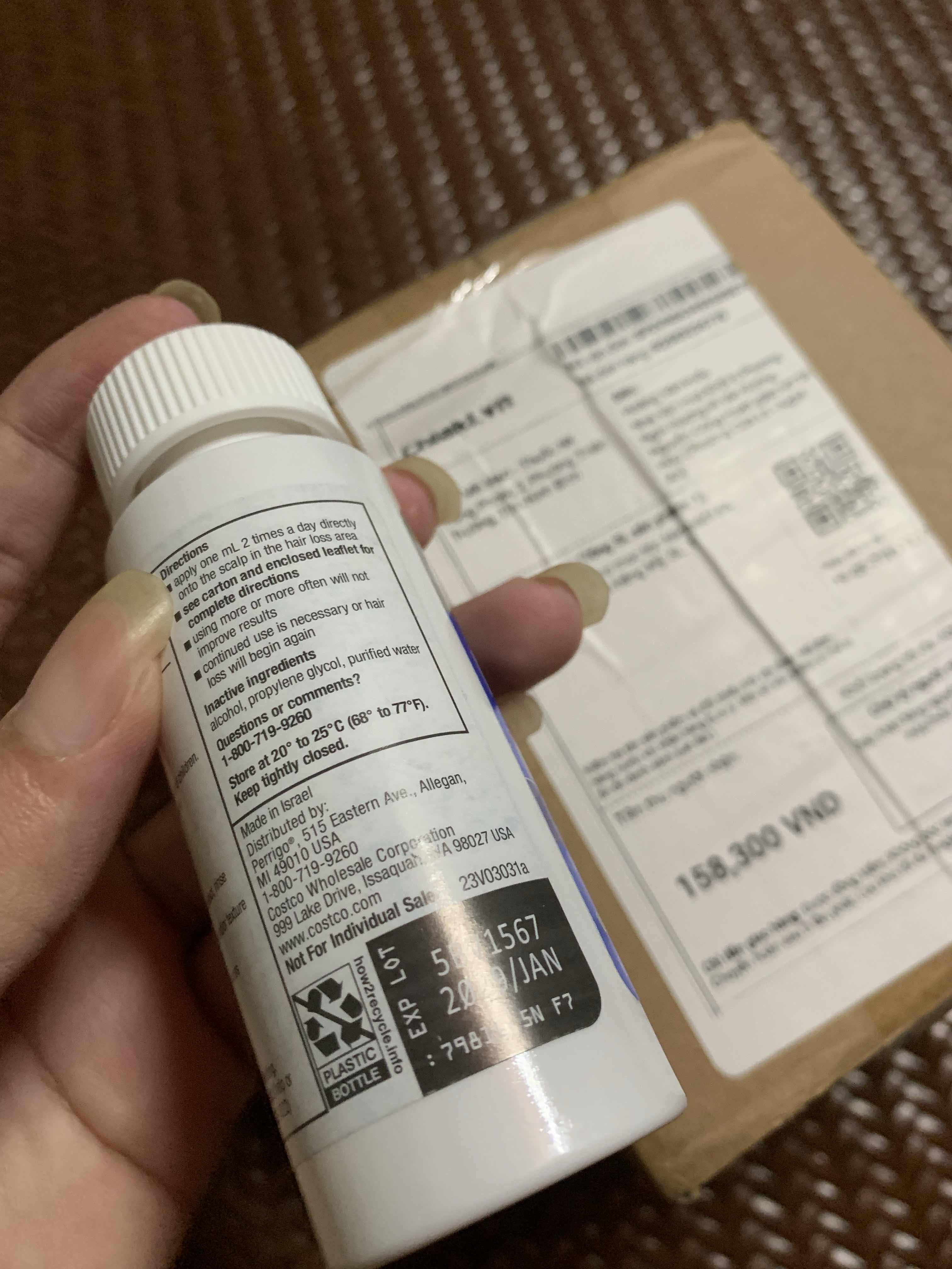 Dung dịch hỗ trợ mọc tóc Minoxidil 5% Kirkland Nk chính hãng Mỹ