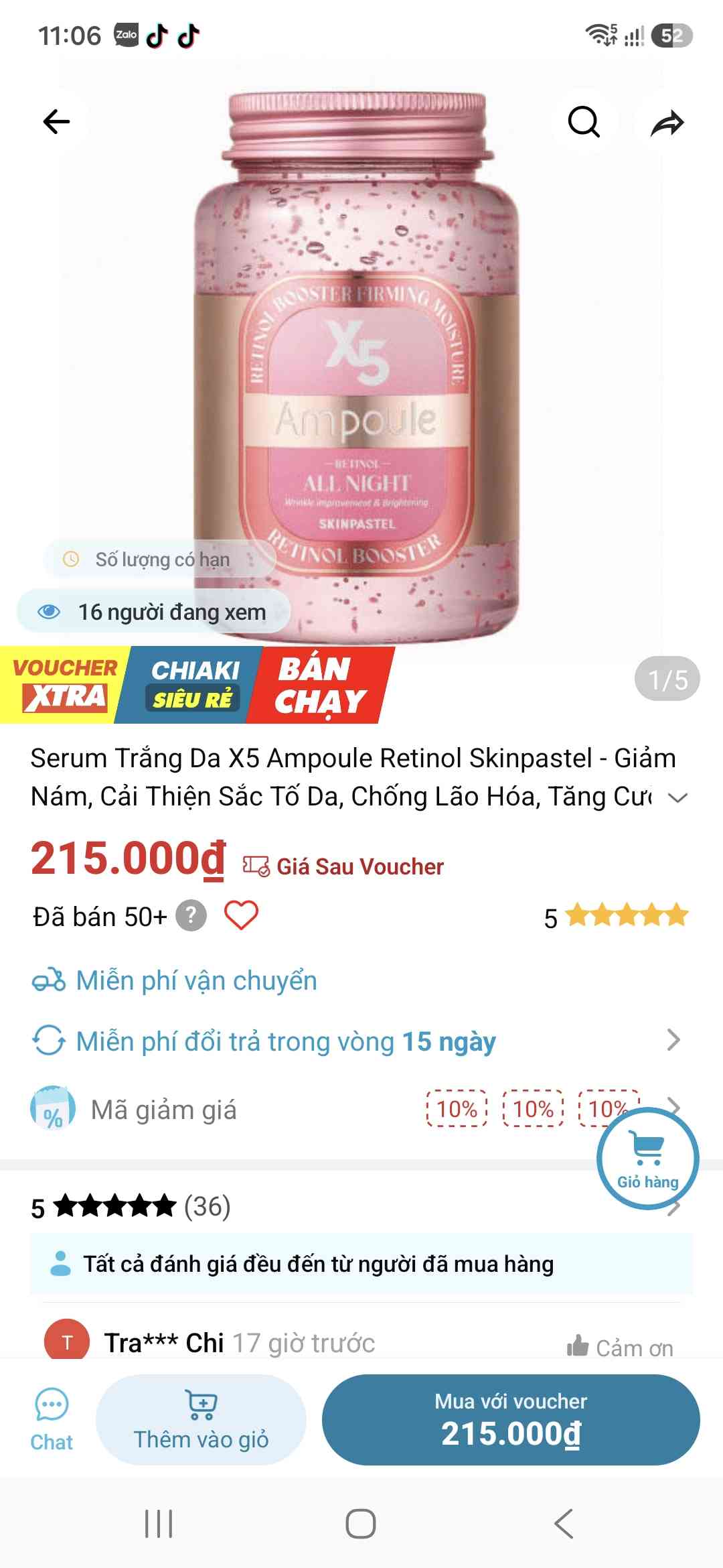Serum Trắng Da X5 Ampoule Retinol Skinpastel - Giảm Nám, Cải Thiện Sắc Tố Da, Chống Lão Hóa, Tăng Cường Độ Ẩm 250ml