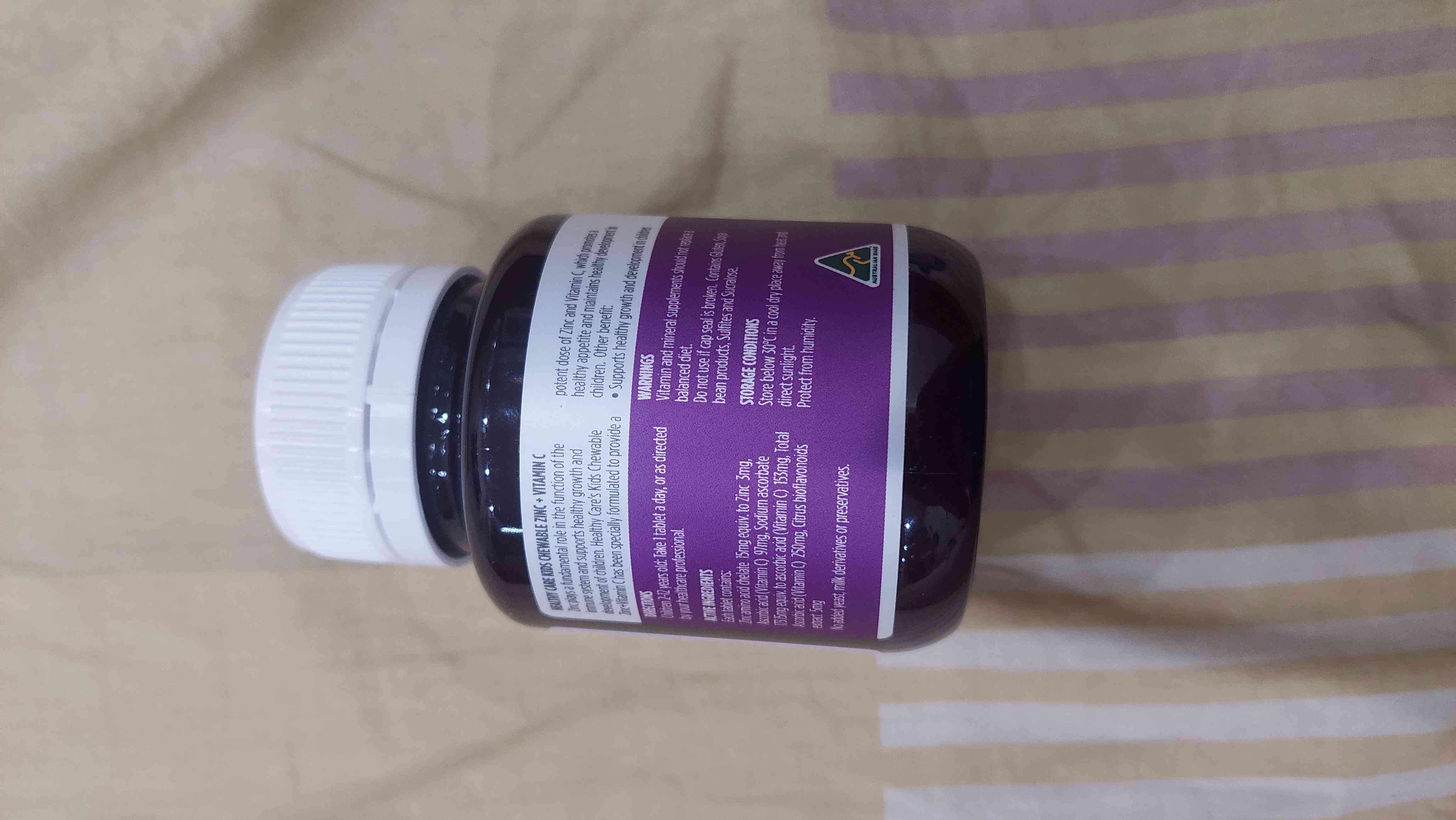 Kẹo nhai Kẽm bổ sung KẼM vitamin C cho bé trên 2 tuổi chính hãng Úc