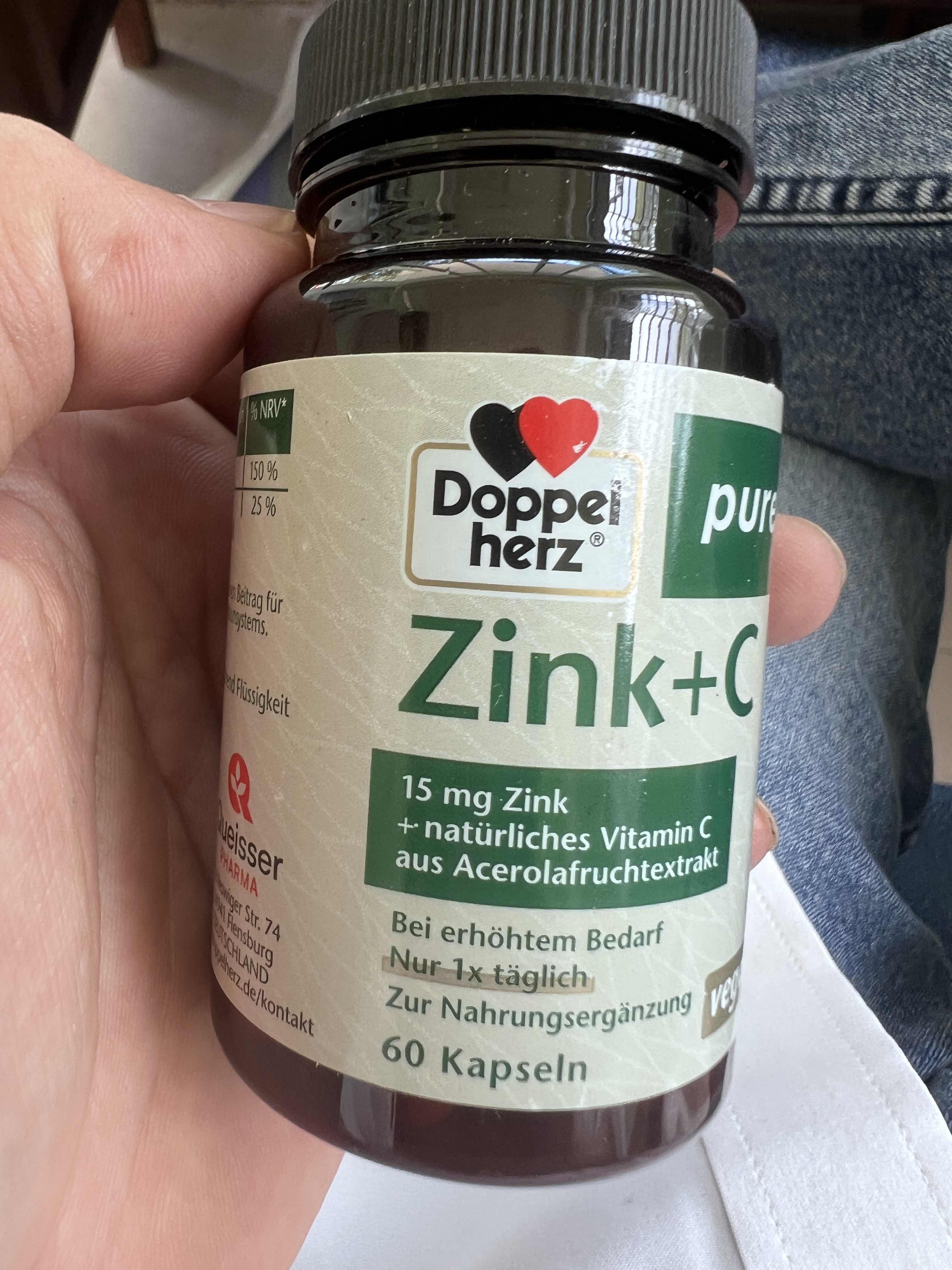 Zink+C Doppelherz Pure của Đức - 60V