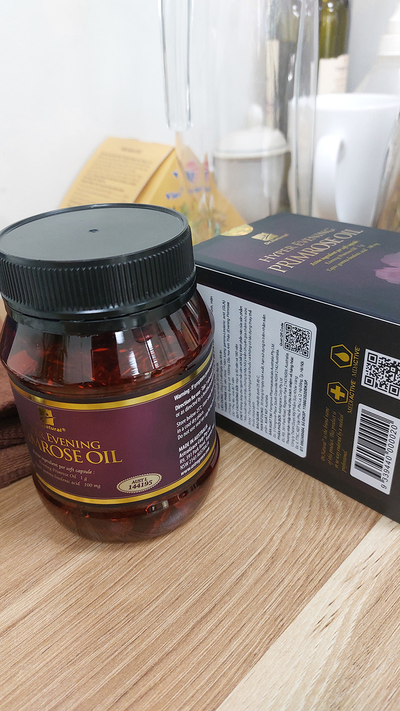 Viên Uống Tinh Dầu Hoa Anh Thảo Hyper Evening Primrose Oil 180 Viên - Cân Bằng Nội Tiết, Giảm Mụn, Cải Thiện Da và Sức Khỏe Phụ Nữ 30+