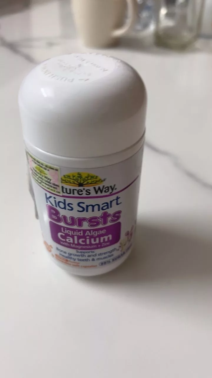 Viên nhai Nature's Way Kids Smart Burst Canxi với Magie & Kẽm - Hỗ trợ xương răng chắc khỏe cho trẻ em, 30 viên