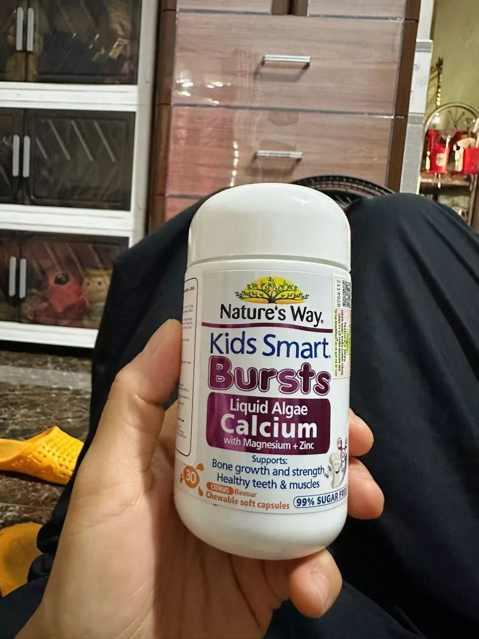 Viên nhai Nature's Way Kids Smart Burst Canxi với Magie & Kẽm - Hỗ trợ xương răng chắc khỏe cho trẻ em, 30 viên