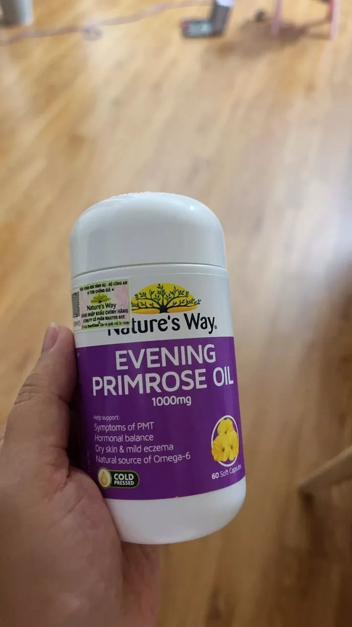 Viên Tinh Dầu Hoa Anh Thảo Nature's Way Evening Primrose Oil 1000mg - Bổ Sung GLA, Hỗ Trợ Sức Khỏe và Làm Đẹp Da