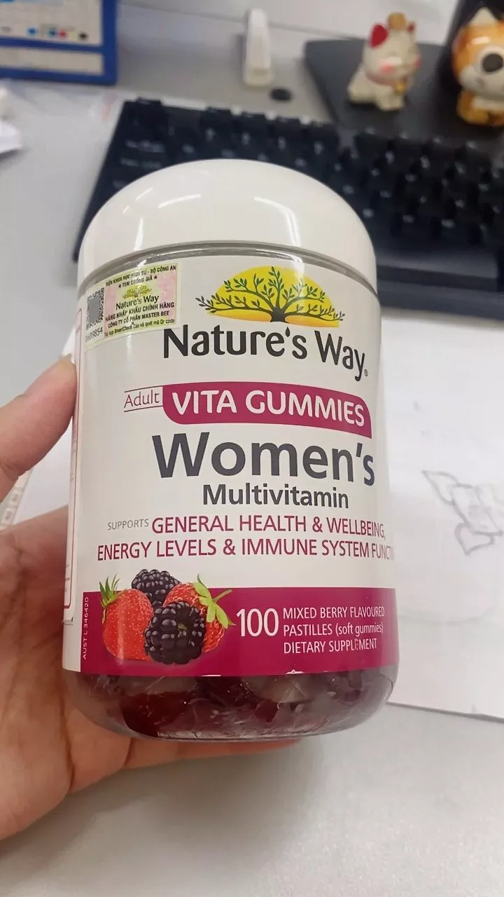 Vitamin Tổng Hợp Cho Nữ Nature's Way Adult Vita Gummies - Bổ Sung Vitamin, Tăng Cường Sức Khỏe, Tốt Cho Xương, Da, Tóc - 100 Viên