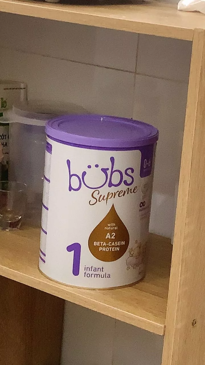Sữa Bubs Supreme 1 cho Bé 0-6 Tháng - Công Thức A2 Beta-Casein Dễ Tiêu Hóa, Dinh Dưỡng Gần Gũi Như Sữa Mẹ, 800g