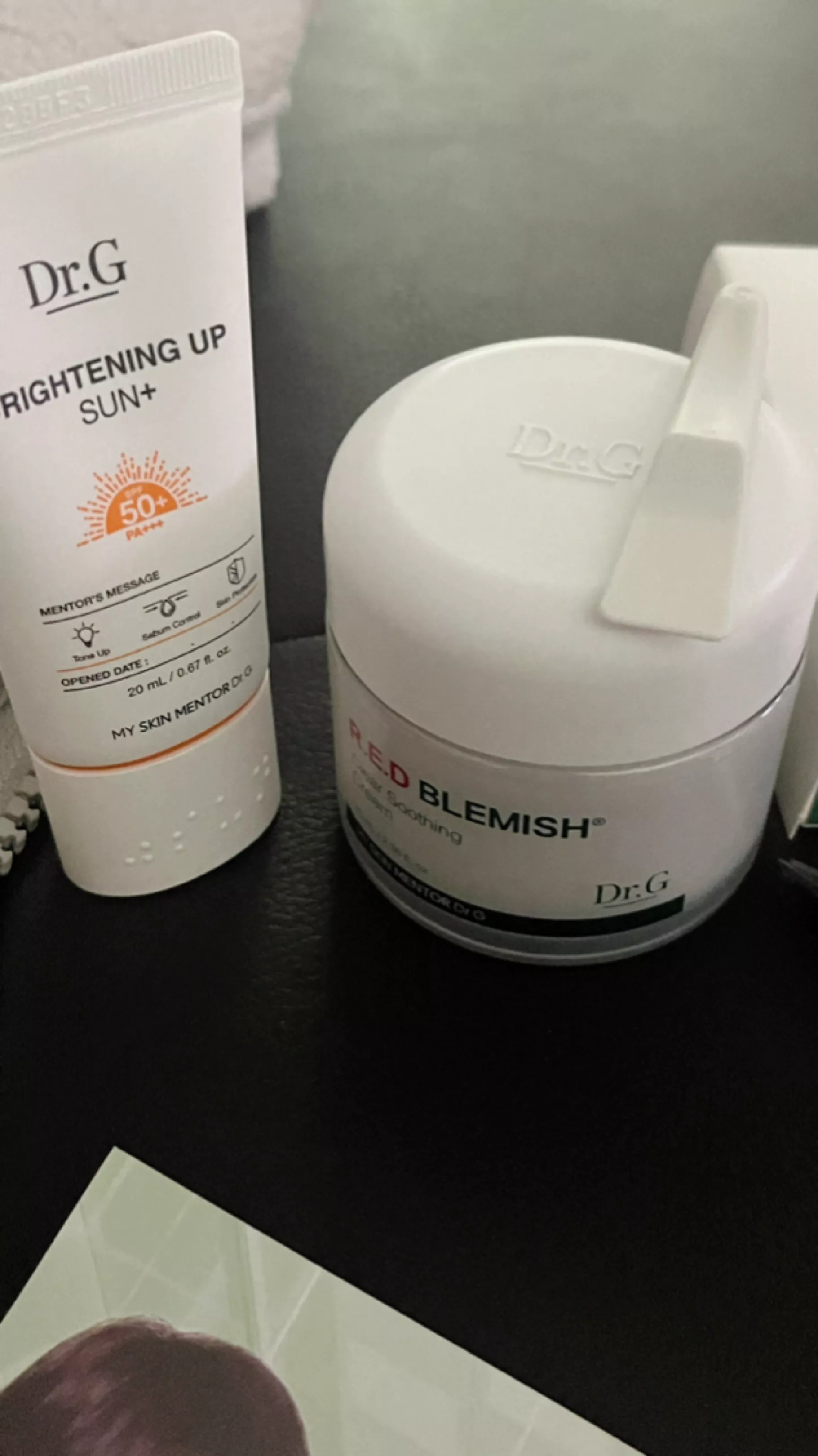 Combo Kem Dưỡng Dr.G R.E.D Blemish Clear Soothing Cream 70ml + Kem Chống Nắng Brightening Up Sun+ SPF50+ - Chăm Sóc Da Nhạy Cảm