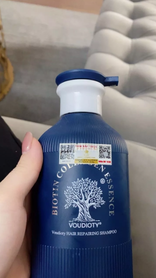 Cặp Dầu Gội Xả Biotin & Collagen Blue Voudioty 500ml - Hương Nước Hoa Giúp Tóc Mềm Mượt & Khỏe Mạnh