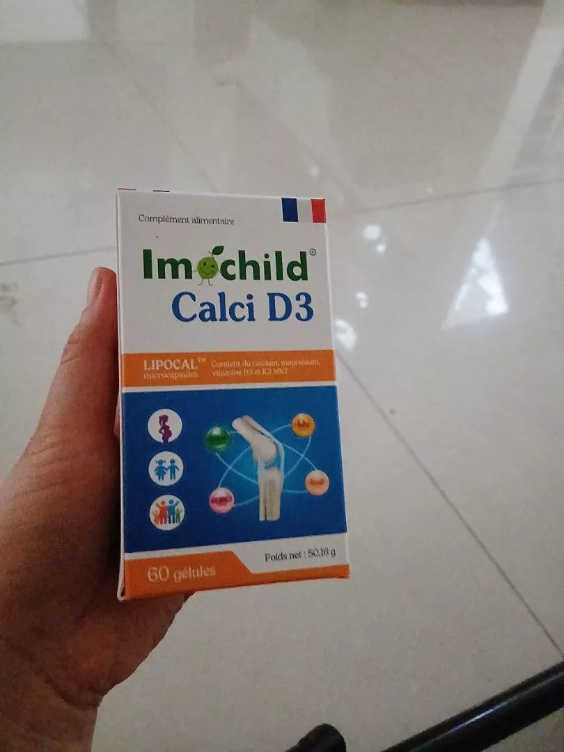 Viên Uống Bổ Sung Canxi & Vitamin D3 Imochild Calci D3 - Hỗ Trợ Xương Khỏe Mạnh, Phát Triển Chiều Cao Cho Trẻ Em, 60 Viên