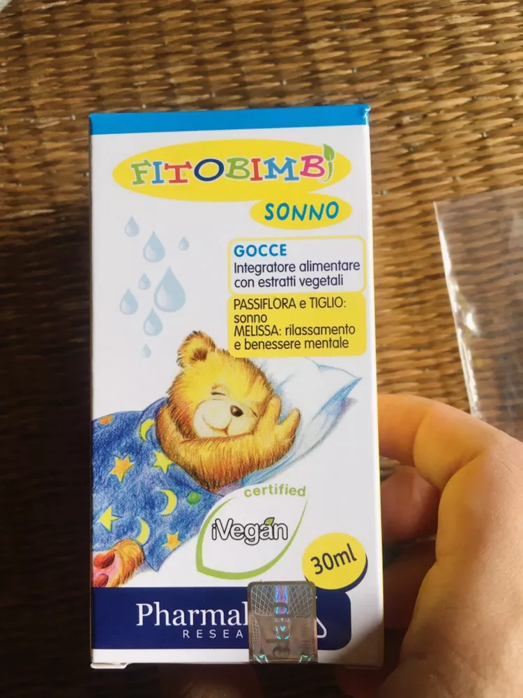 Siro hỗ trợ ngủ ngon cho bé Fitobimbi Sonno - Chiết xuất thảo dược tự nhiên, giảm khó ngủ và căng thẳng, dung tích 30ml