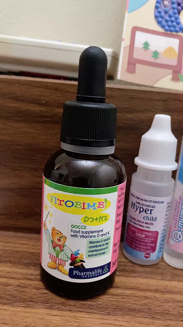 Siro Fitobimbi D3 + K2 cho bé - Bổ sung Vitamin D3 và K2 hỗ trợ phát triển xương và răng chắc khỏe, phòng ngừa còi xương, 30ml