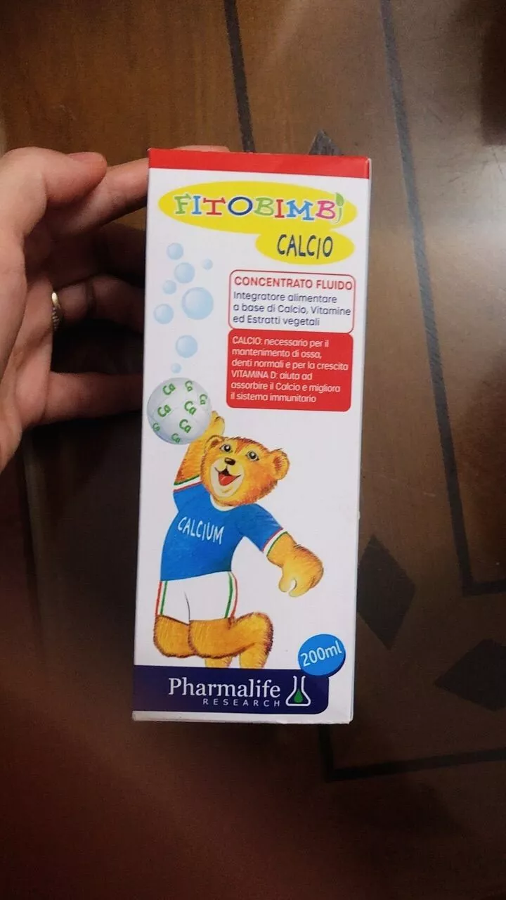 Fitobimbi Calcio Bổ Sung Canxi, Vitamin D3 & C Cho Bé - Hỗ Trợ Phát Triển Xương và Chiều Cao Tự Nhiên, Lọ 200ml