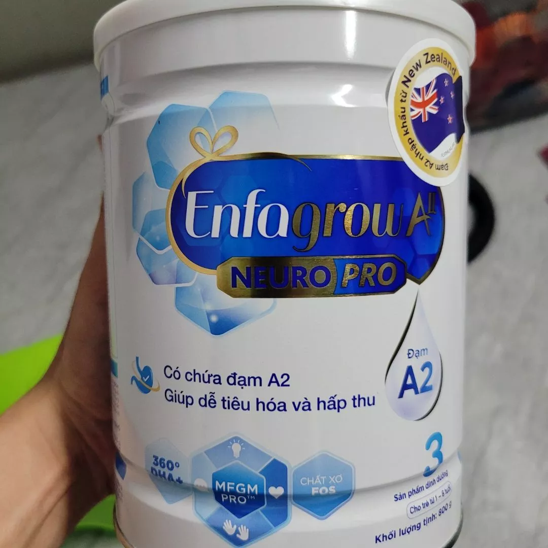 Sữa Enfagrow A2 Neuropro 3 - Bột sữa dinh dưỡng cho trẻ từ 1-6 tuổi, hỗ trợ phát triển trí não và miễn dịch, hương vị thanh nhẹ dễ uống