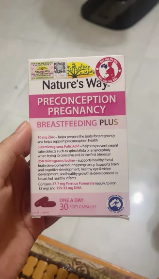 Vitamin cho Bà Bầu Nature's Way PreConception – Bổ Sung DHA, EPA, Vitamin và Khoáng Chất cho Thai Kỳ và Cho Con Bú – Hỗ Trợ Sức Khỏe Tổng Thể