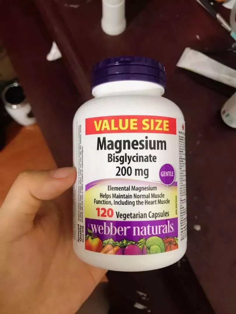 Viên uống bổ sung magie Webber Naturals Magnesium Bisglycinate 200mg - Hỗ trợ sức khỏe, hấp thu nhanh, 120 viên