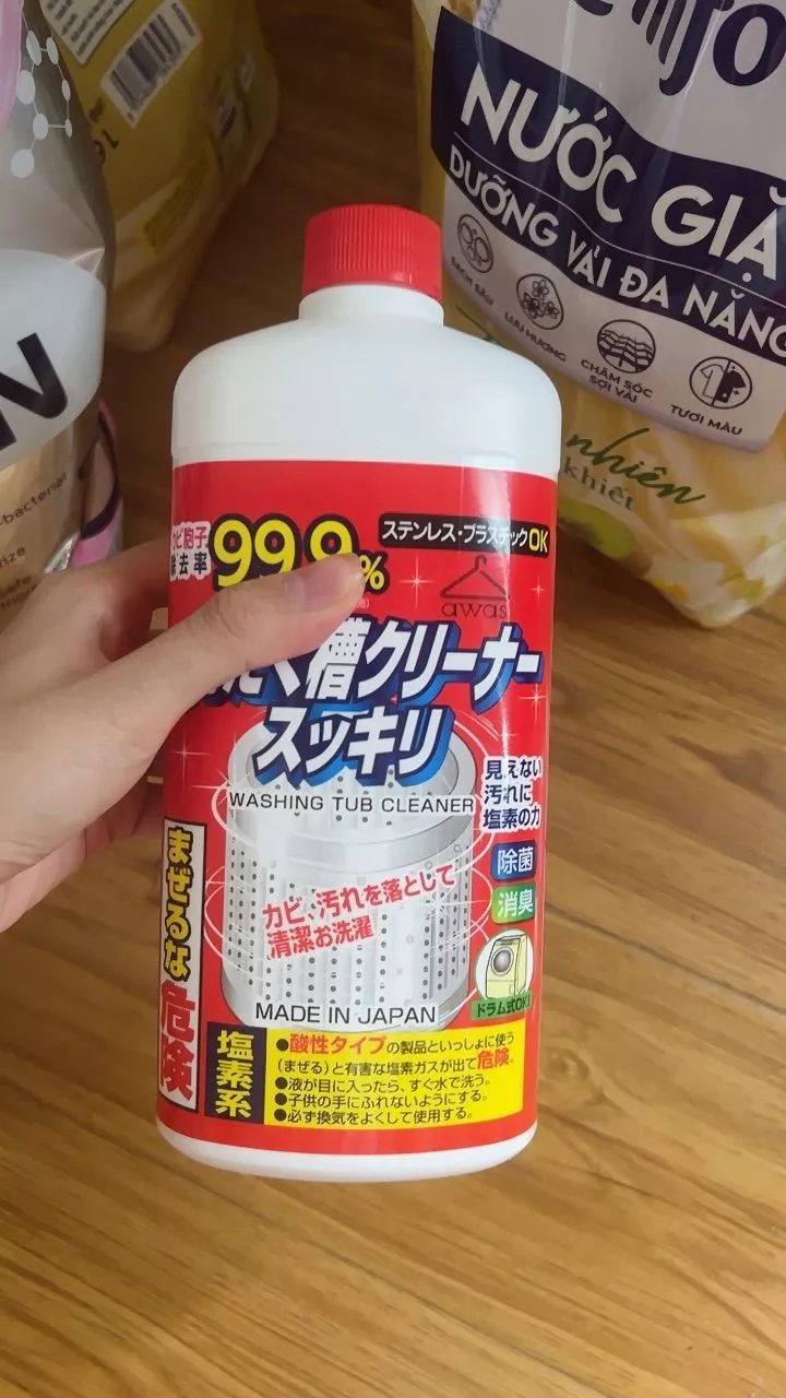 Nước Tẩy Lồng Máy Giặt Papai Nhật Bản 550g - Khử Mùi, Diệt Khuẩn Hiệu Quả, An Toàn Cho Máy Giặt