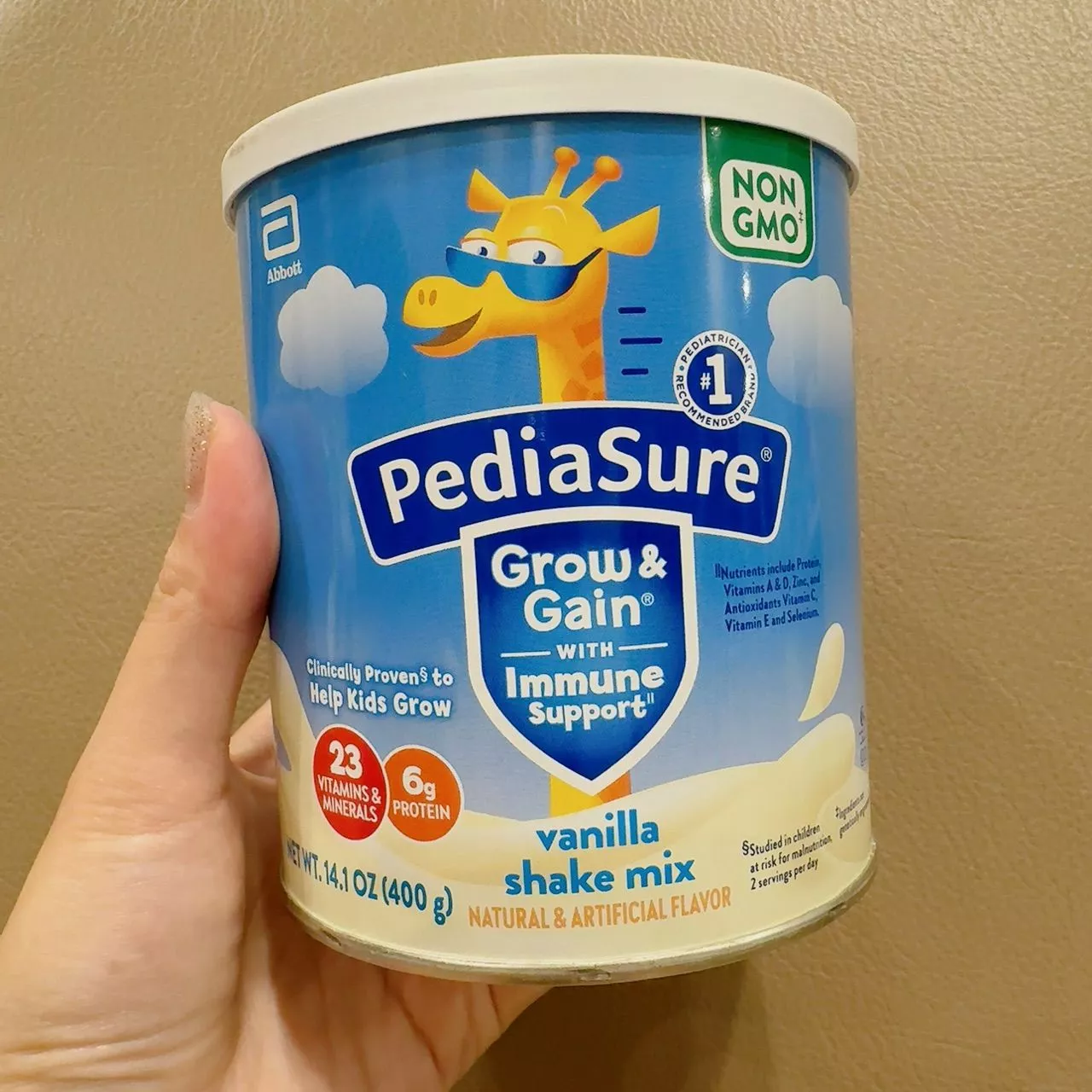Sữa Pediasure Grow & Gain Hươu Cao Cổ 400g Hương Vani - Bổ Sung Dinh Dưỡng, Phát Triển Chiều Cao, Tăng Cường Miễn Dịch Cho Trẻ Em