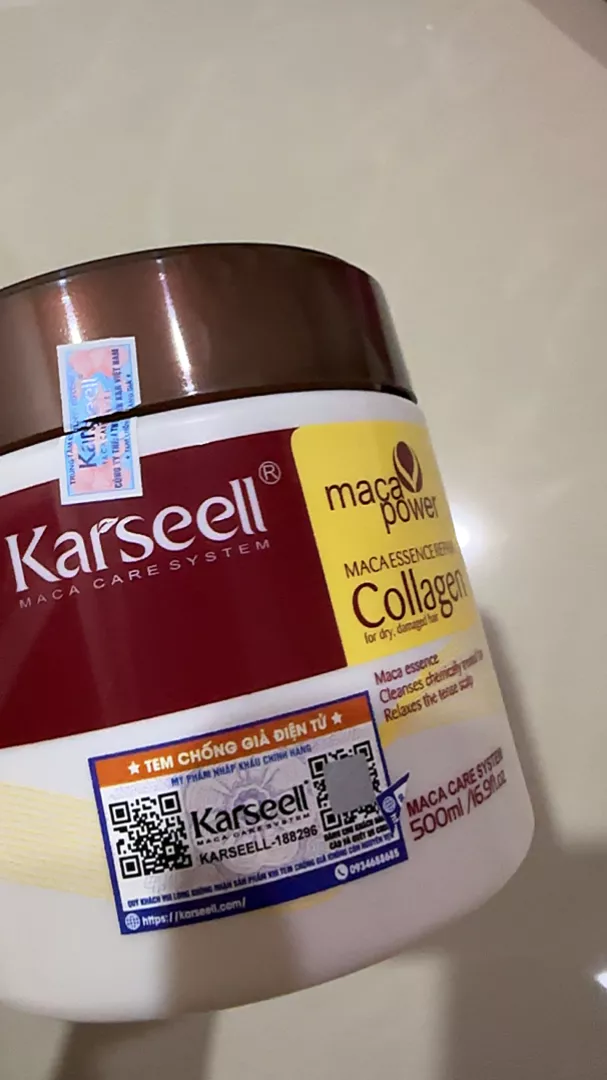 Dầu Hấp Tóc Collagen Karseell Maca 500ml - Phục Hồi Tóc Hư Tổn, Dưỡng Tóc Mềm Mượt, Chăm Sóc Tóc Chuyên Nghiệp Tại Nhà