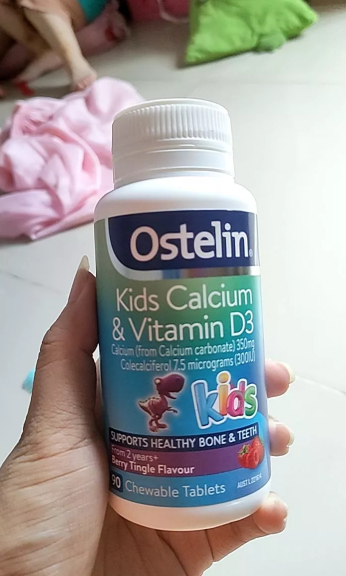 Canxi Ostelin cho bé từ 2-13 tuổi - Viên uống bổ sung Vitamin D và Canxi giúp phát triển chiều cao, xương chắc khỏe từ Úc