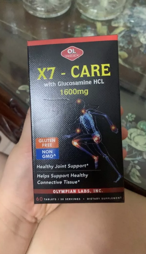 Viên uống X7 Care với Glucosamine HCL 1600mg - Hỗ trợ sức khỏe xương khớp từ Olympian Labs, Mỹ, tăng cường vận động linh hoạt