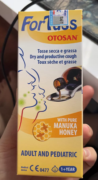Siro Ho Fortuss Otosan 180ml - Hỗ Trợ Giảm Ho, Làm Dịu Cổ Họng, Thành Phần Hữu Cơ Châu Âu, An Toàn Cho Trẻ Em và Người Lớn